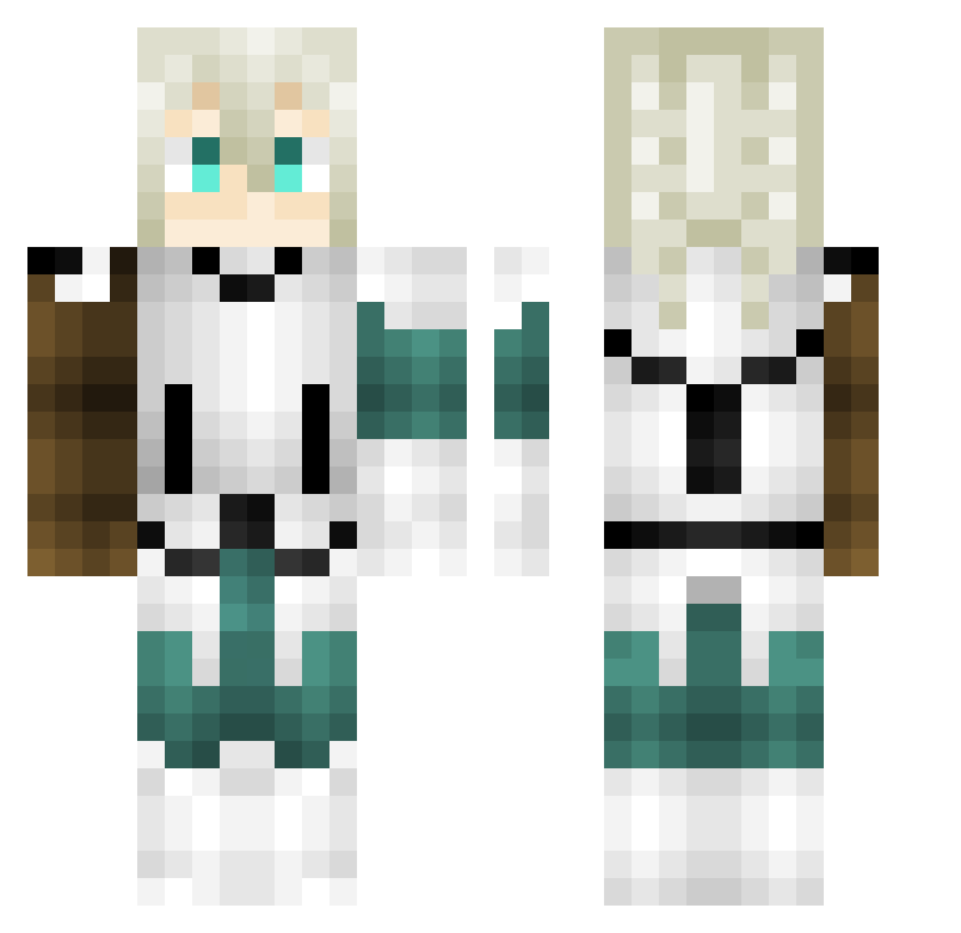 Meijiede Minecraft skin, front and back view