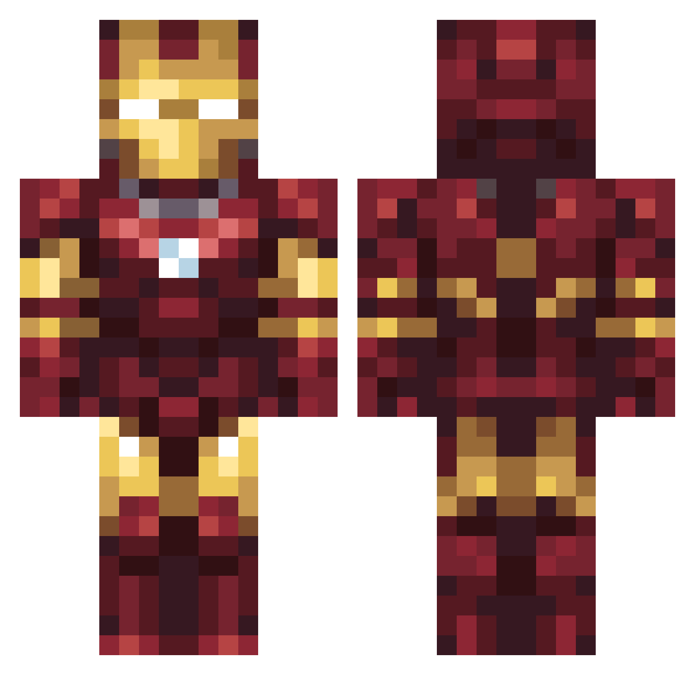 DeAndreEh30 Minecraft skin, front and back view