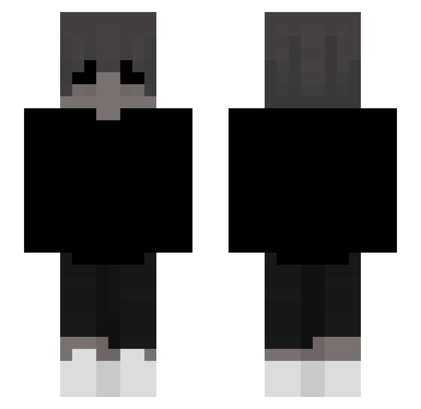 xilew Minecraft skin, front and back view