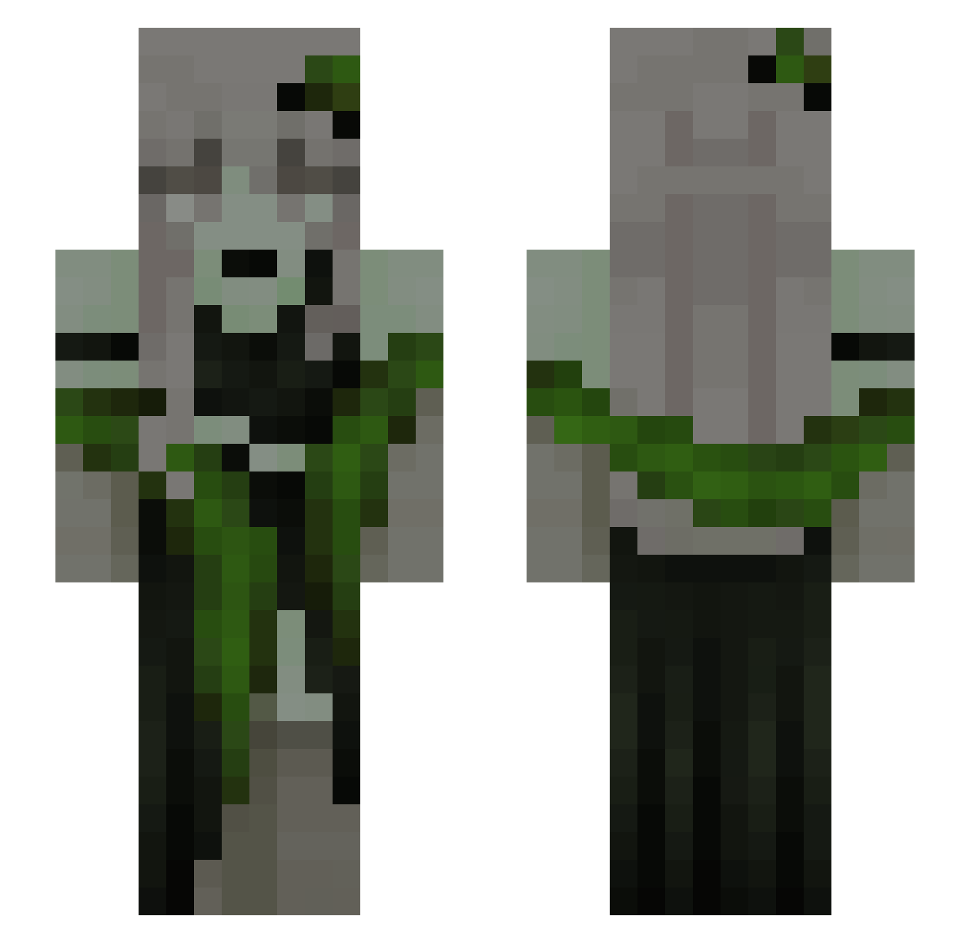 Pro_SzejkYT Minecraft skin, front and back view