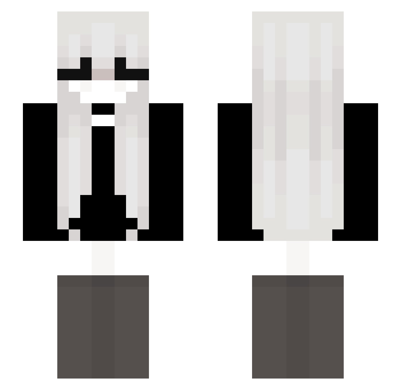 qq_e Minecraft skin, front and back view