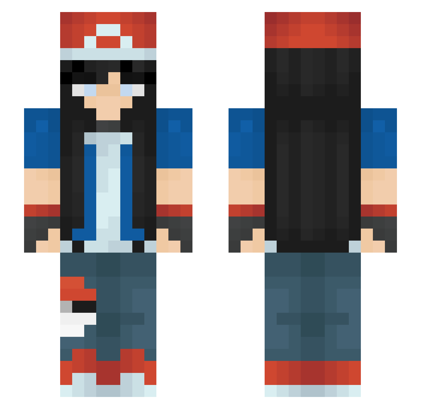 sat6rne Minecraft skin, front and back view