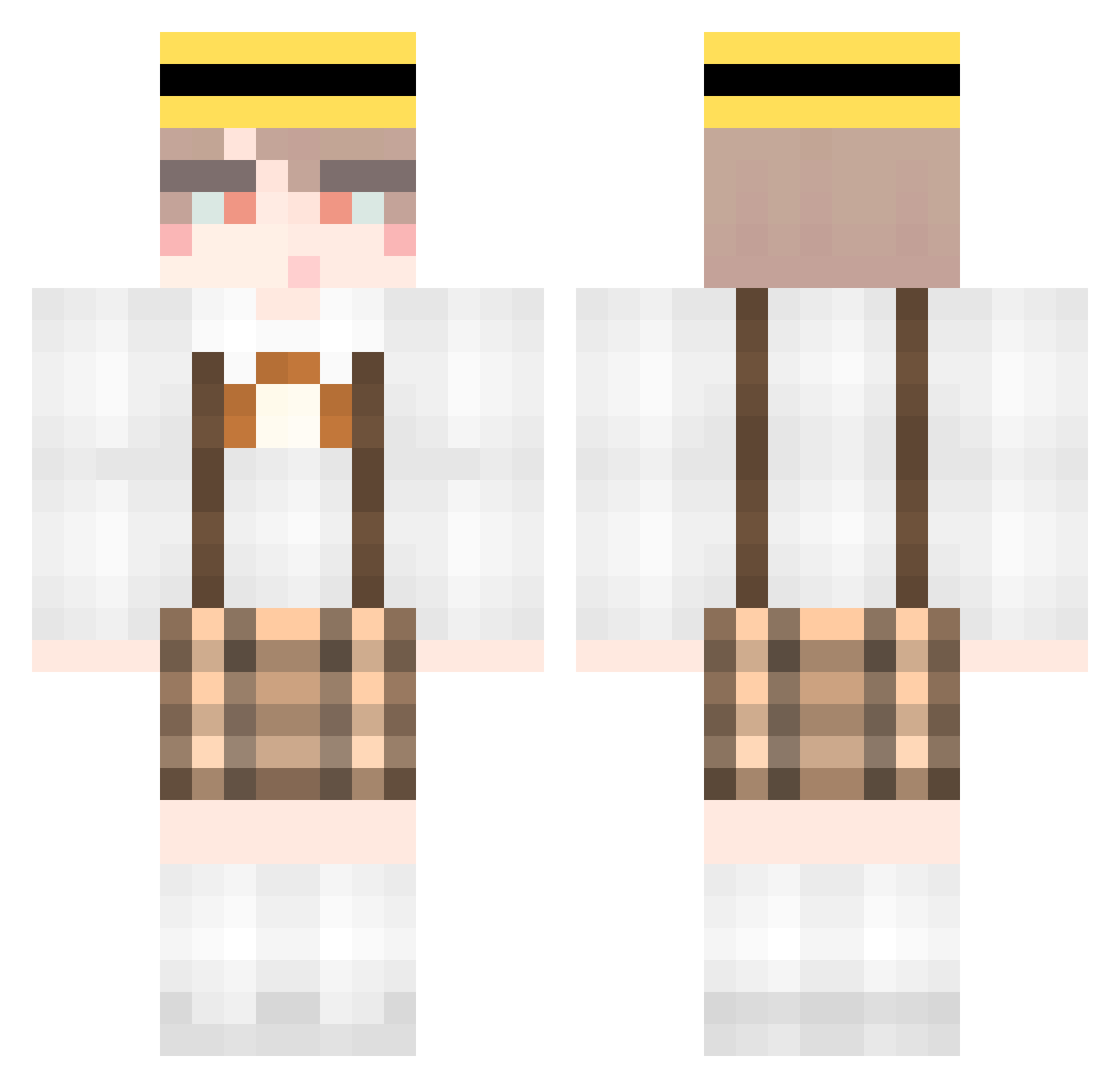 Wood_24 Minecraft skin, front and back view