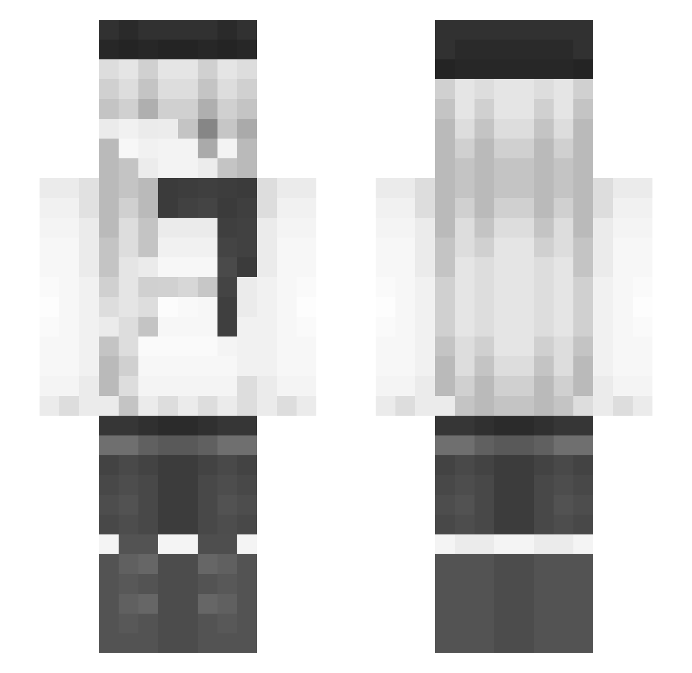 EEEEEbaby Minecraft skin, front and back view