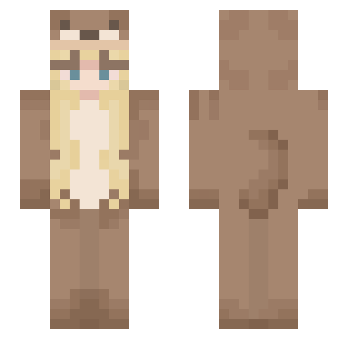 lfsam Minecraft skin, front and back view