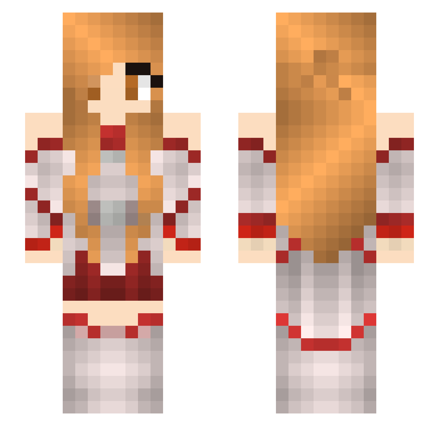 Ant0n135 Minecraft skin, front and back view