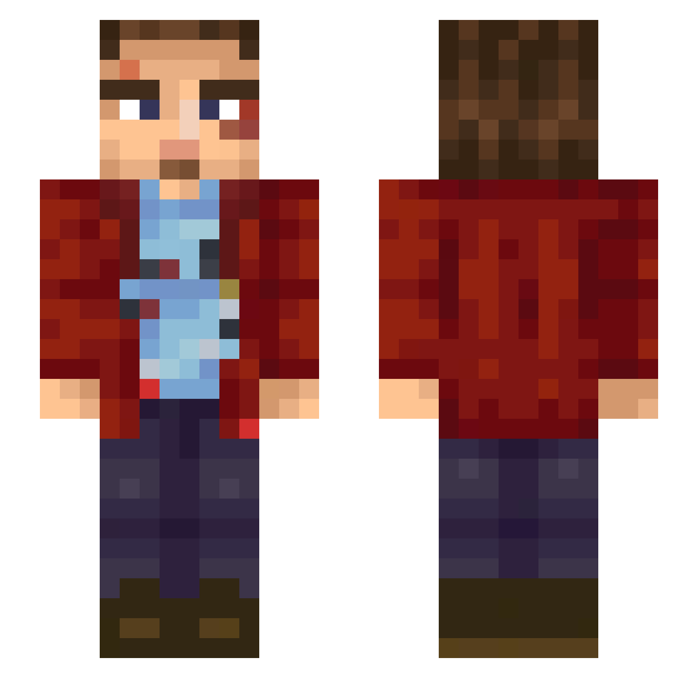 sirprankenstein Minecraft skin, front and back view