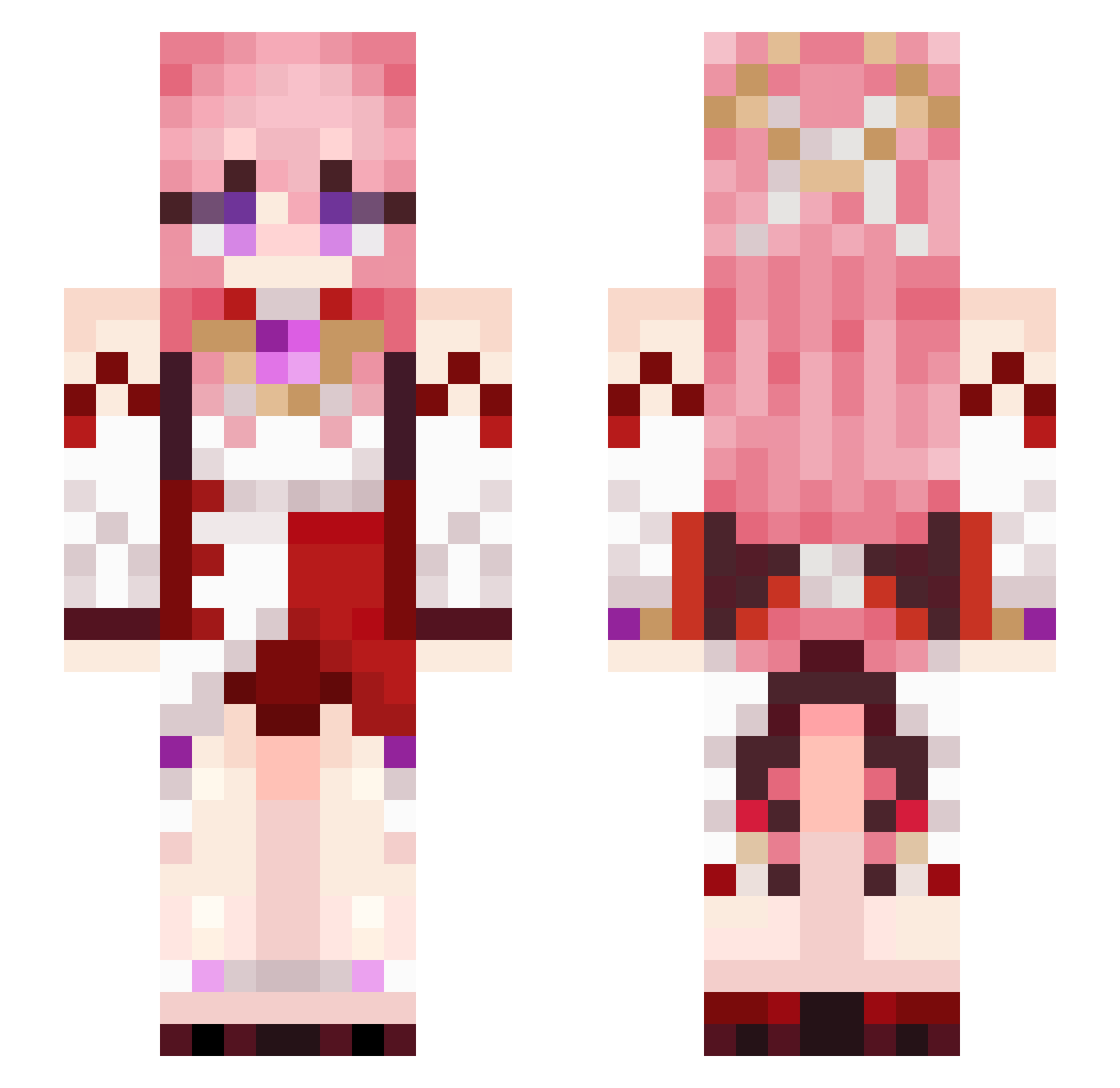 sabrunomars1 Minecraft skin, front and back view