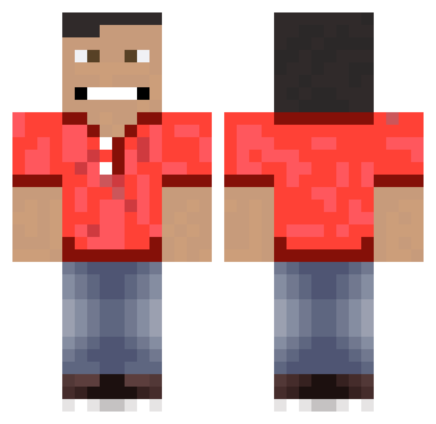Tinmar0510 Minecraft skin, front and back view
