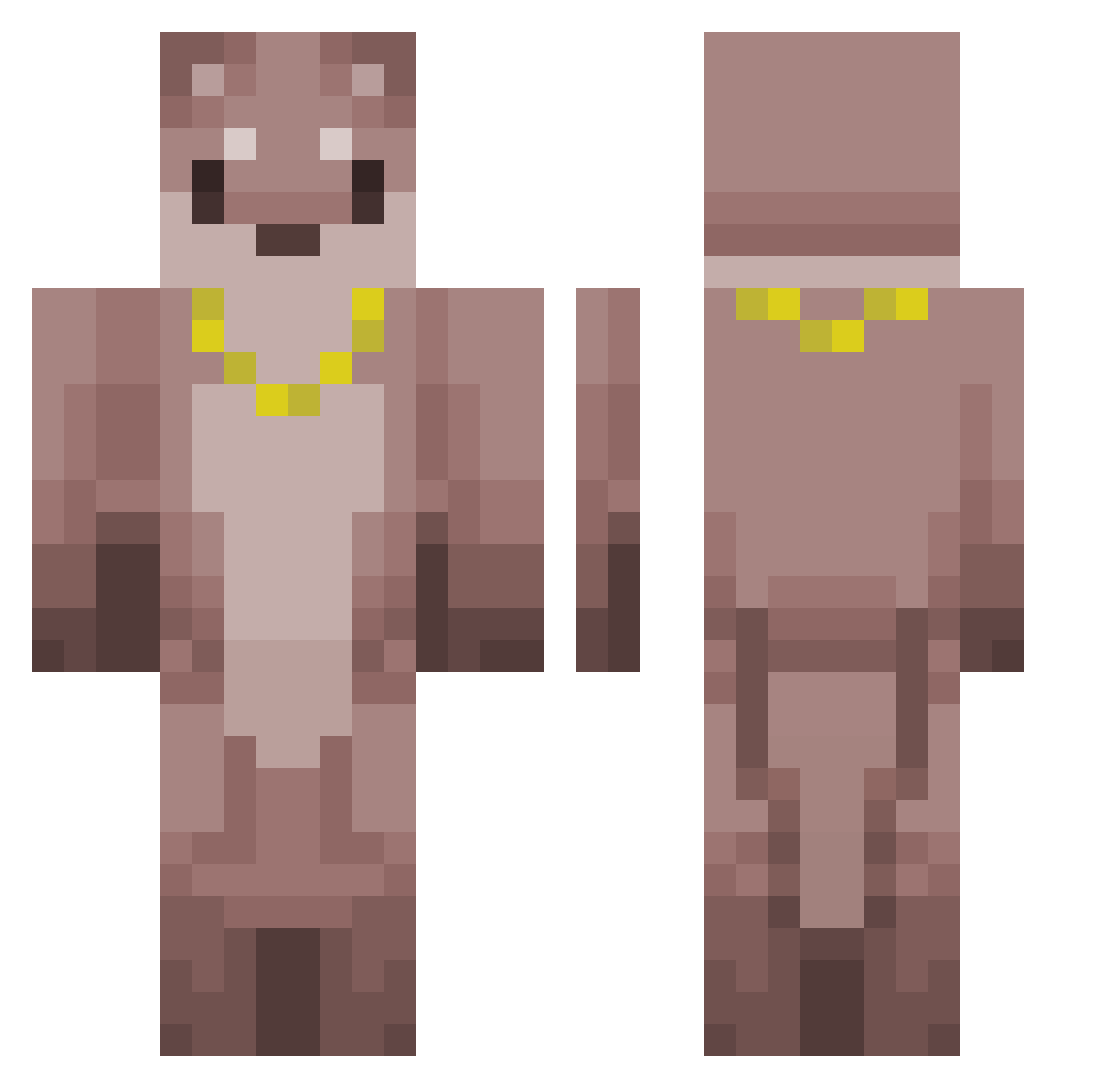 LuckyCharms21 Minecraft skin, front and back view