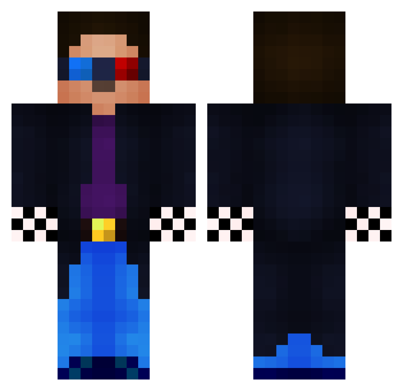 MrShadyMan Minecraft skin, front and back view