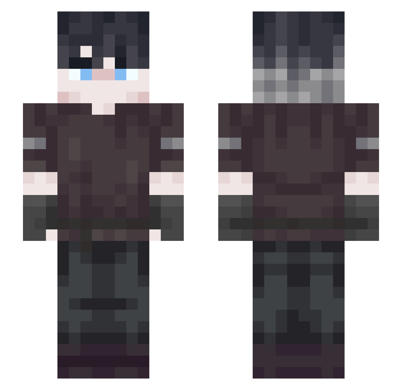 RoMaNzZt Minecraft skin, front and back view