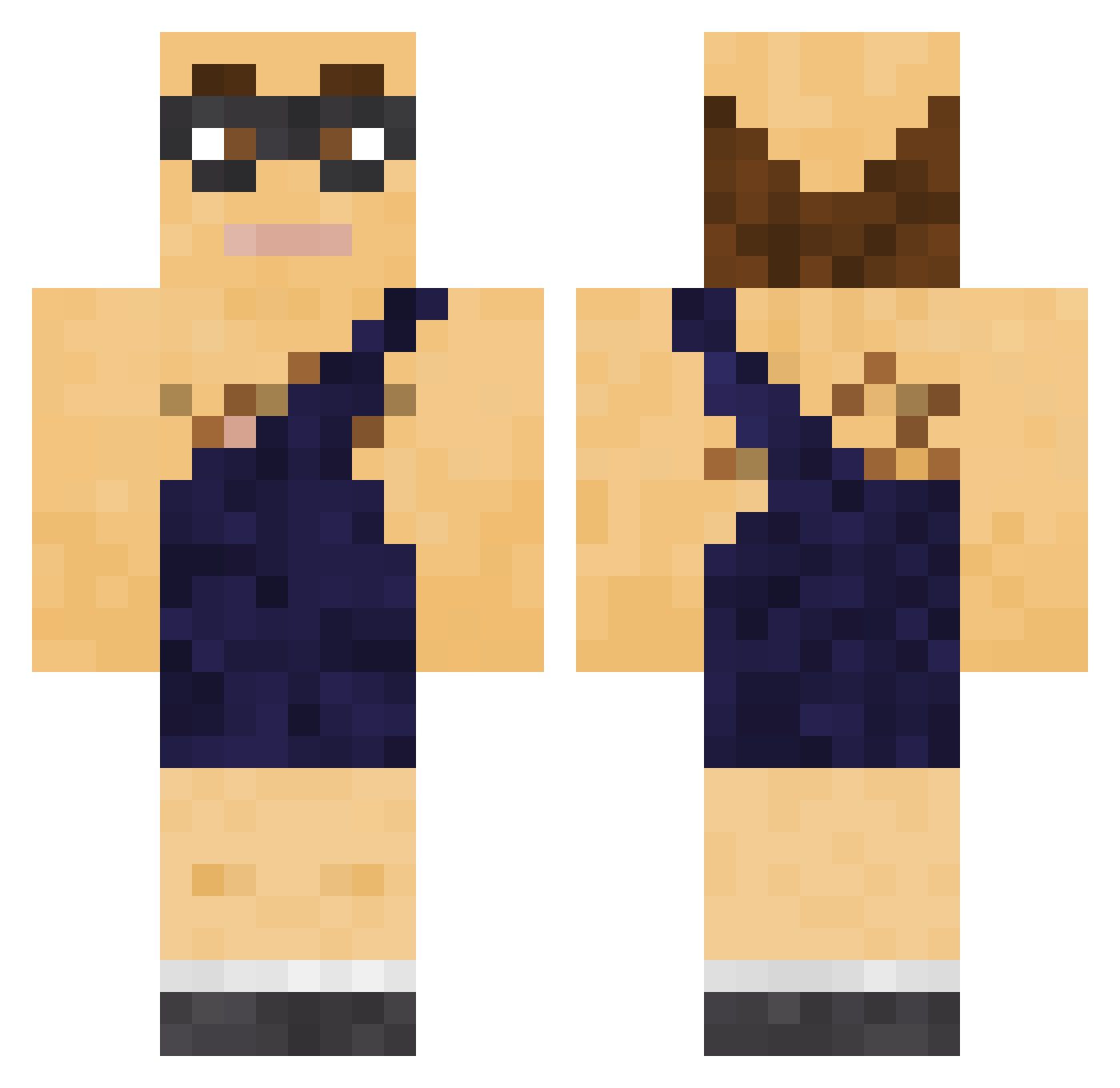 Fogel_2 Minecraft skin, front and back view