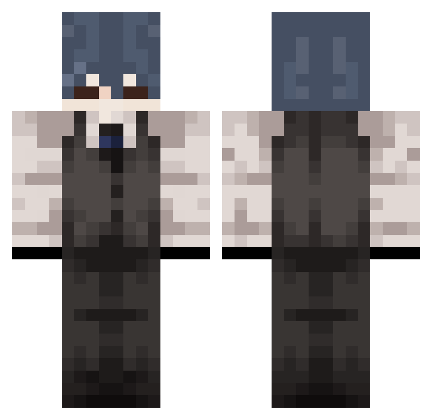serifhem Minecraft skin, front and back view