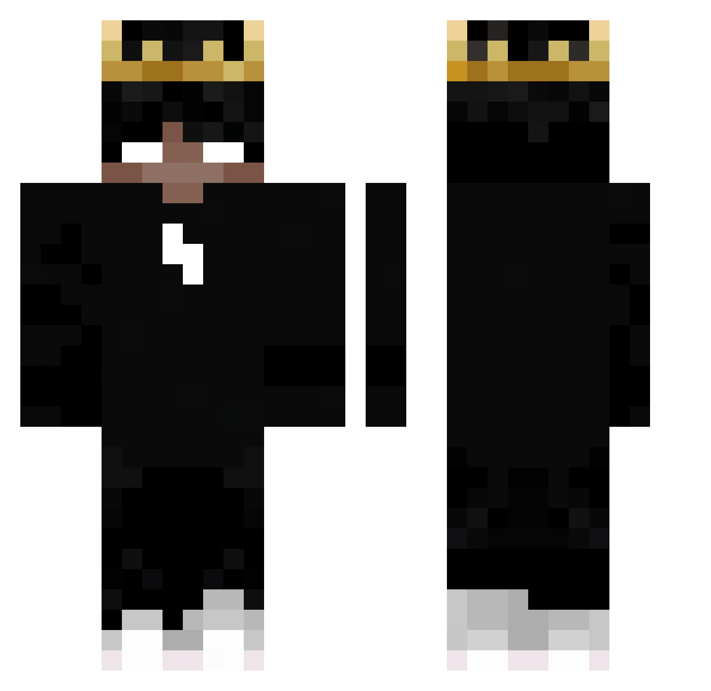 THAKUR_FF Minecraft skin, front and back view