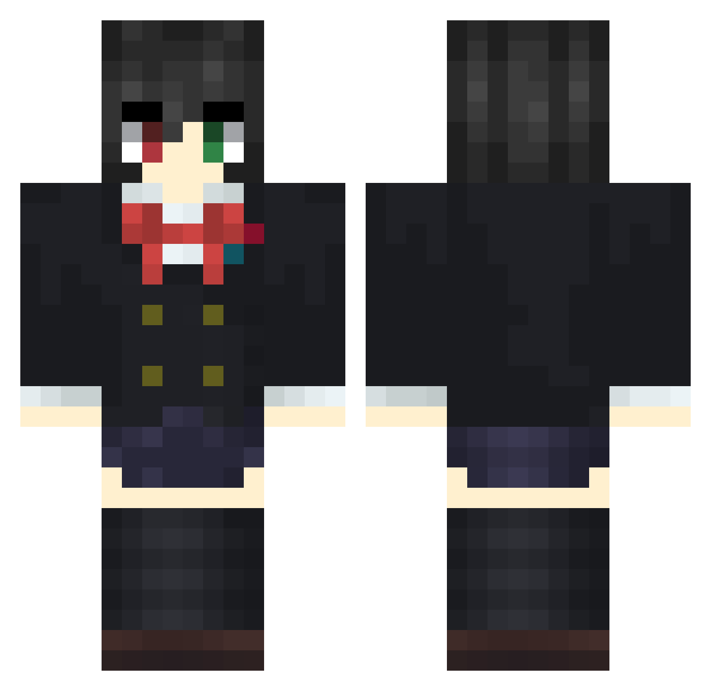 repone Minecraft skin, front and back view