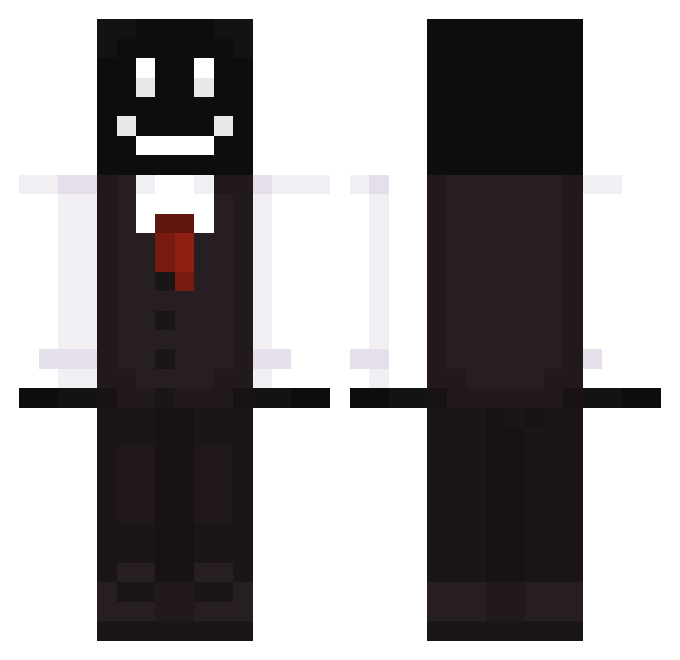 bluegodMC Minecraft skin, front and back view