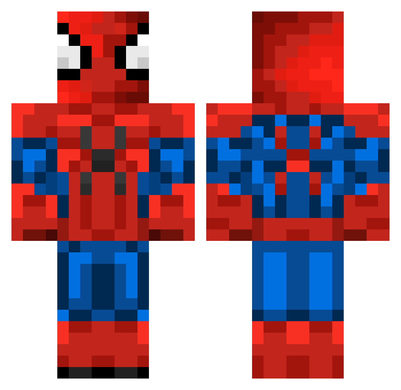 Potatomasaurus Minecraft skin, front and back view