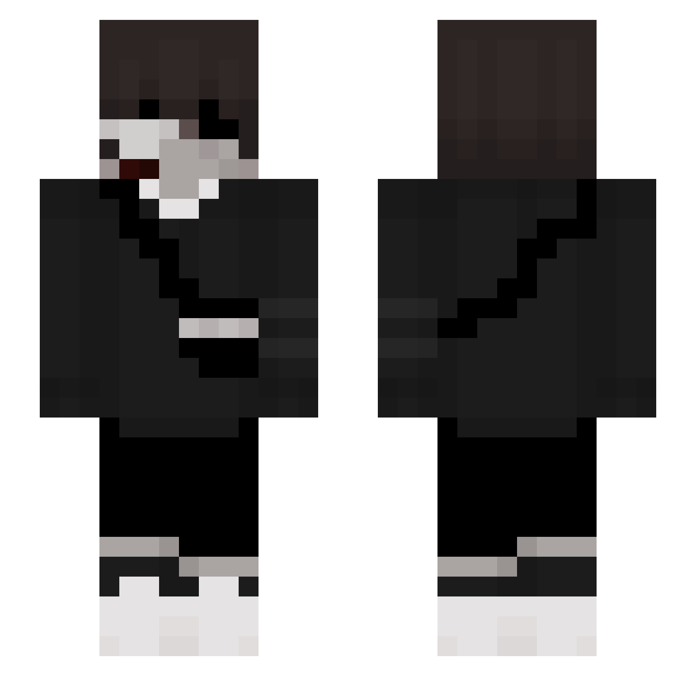 Razi1ng Minecraft skin, front and back view