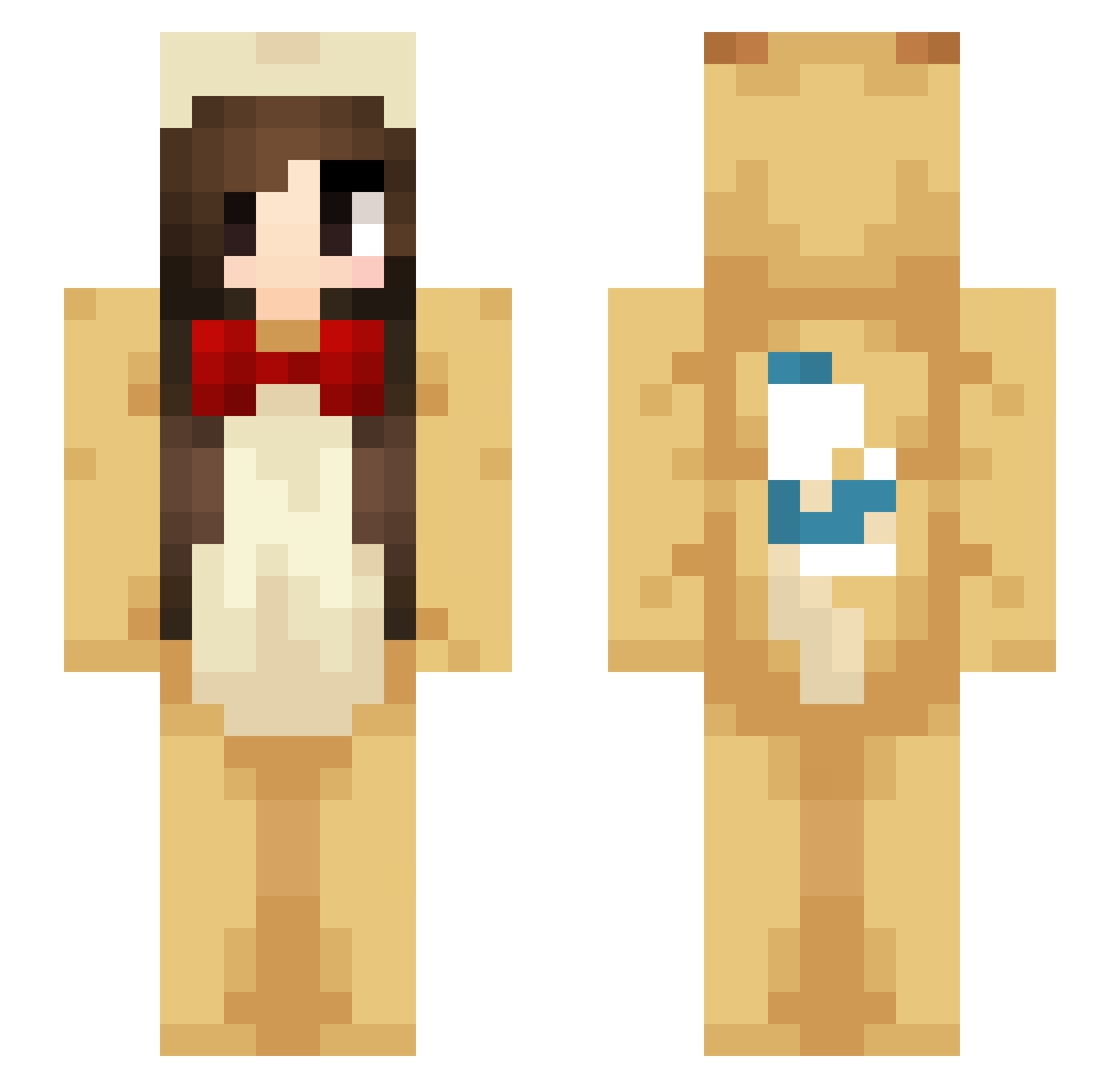 Junie Minecraft skin, front and back view