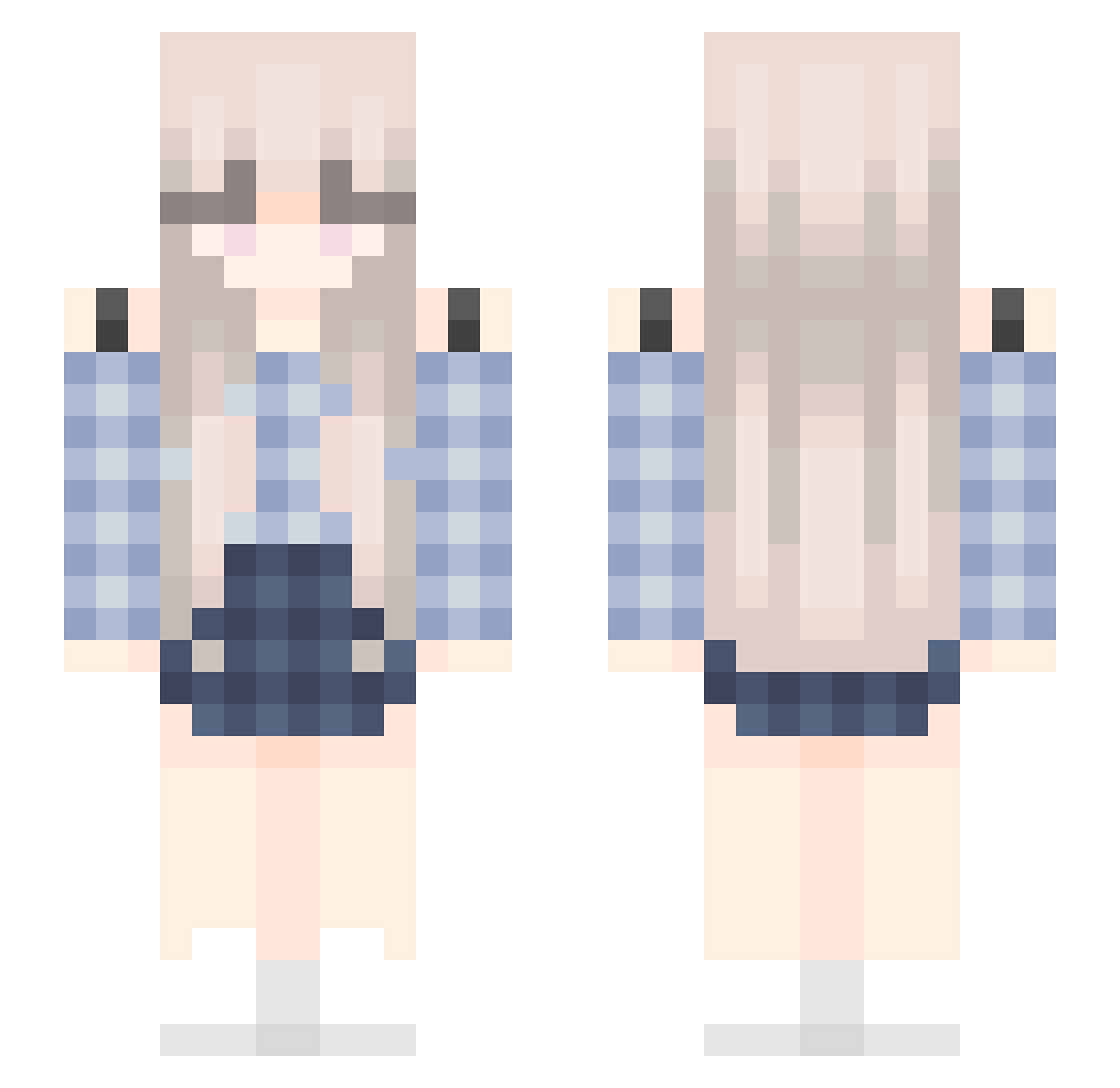 Kaitlyn69 Minecraft skin, front and back view