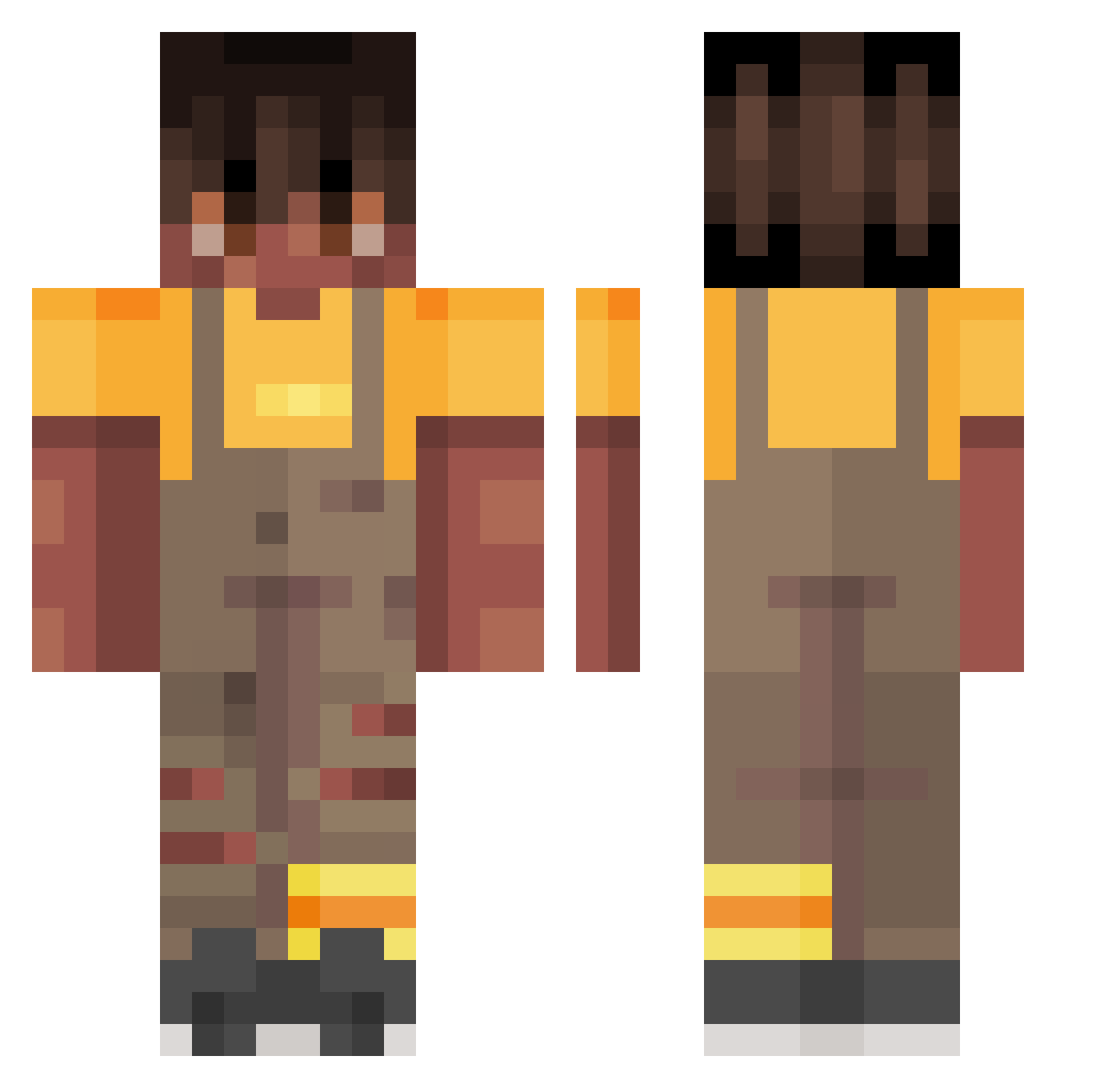 Supatyp_004 Minecraft skin, front and back view