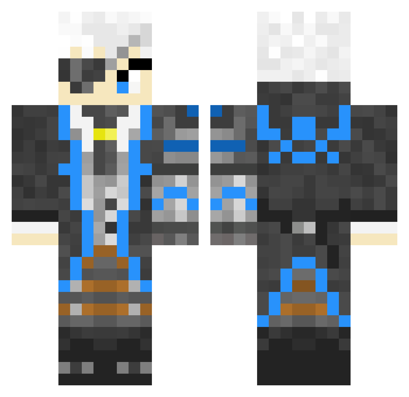 BluePanther5 Minecraft skin, front and back view