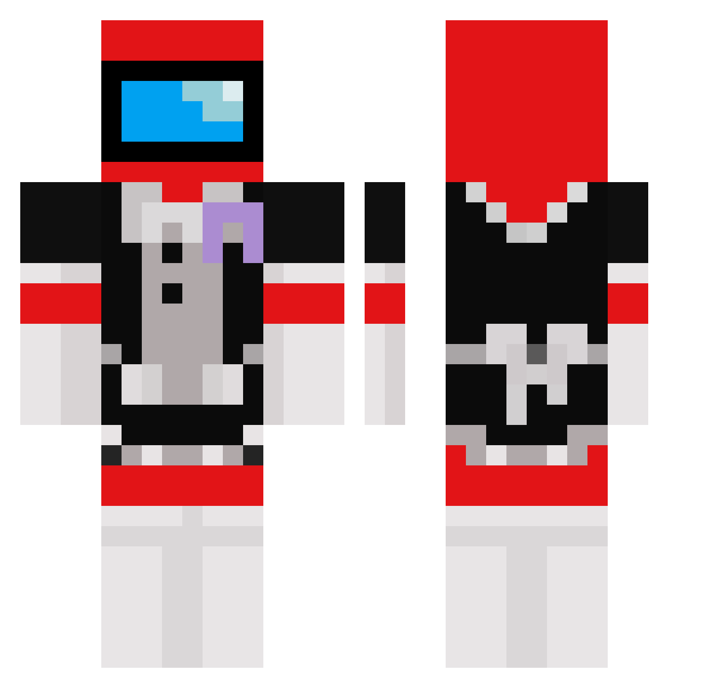 TimoThePuggo Minecraft skin, front and back view