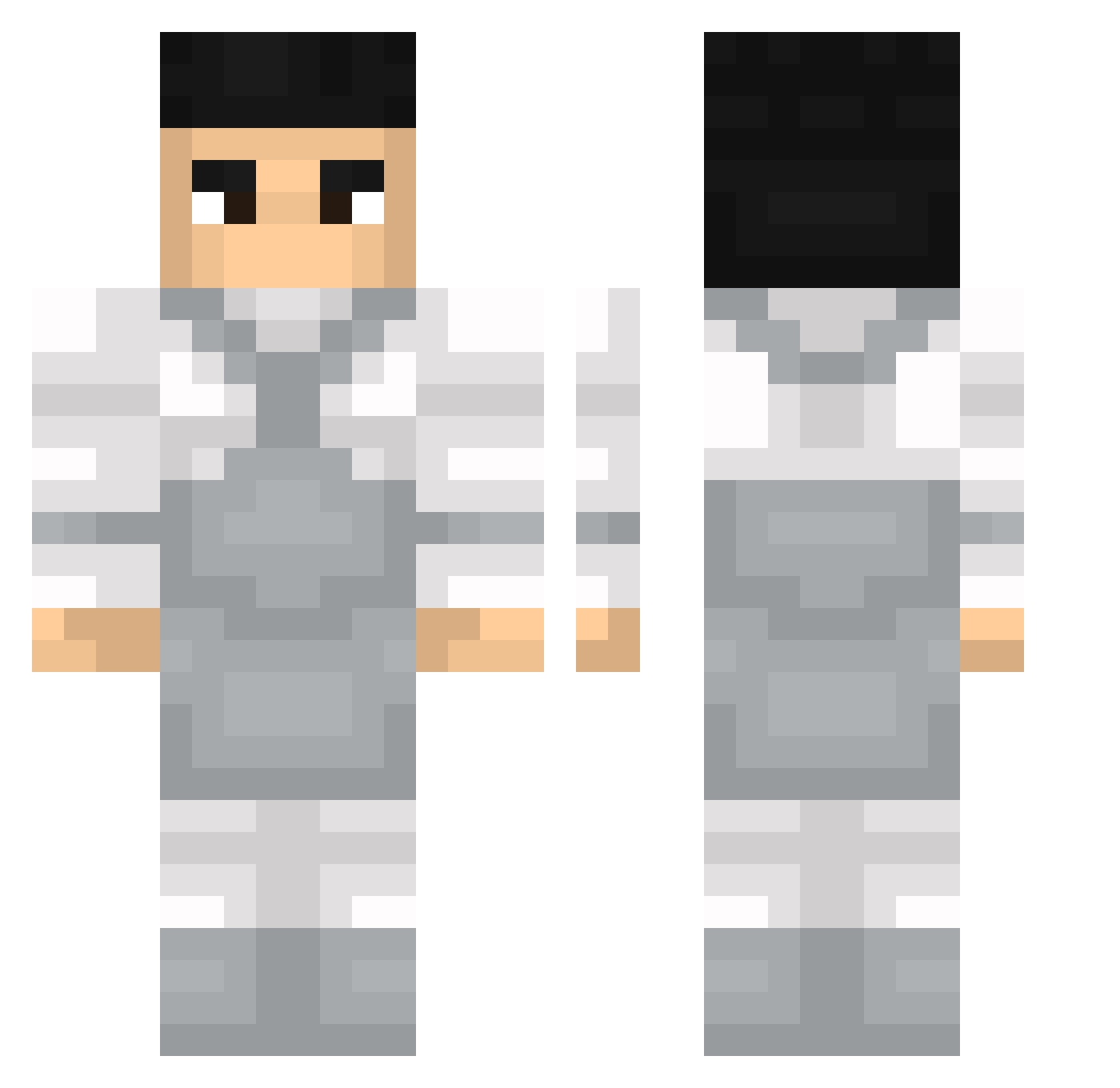 tseuq_muC Minecraft skin, front and back view