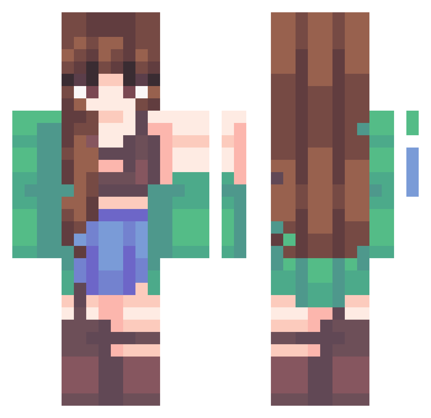 bibimbobisgood Minecraft skin, front and back view