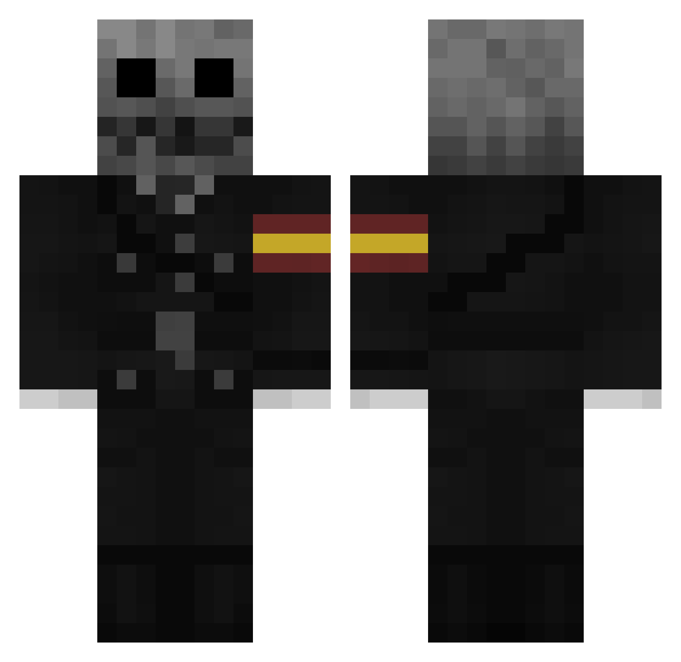 z3dix Minecraft skin, front and back view
