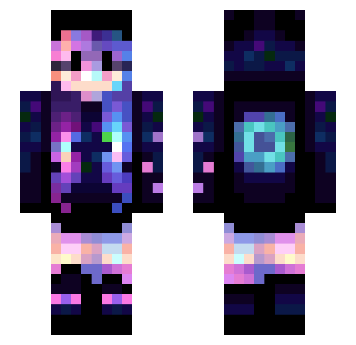 L33TCH0PP3R Minecraft skin, front and back view