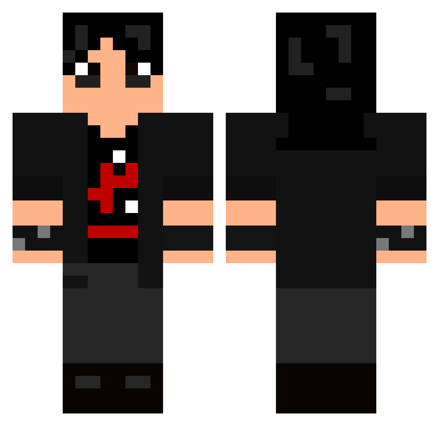 alpcomrade Minecraft skin, front and back view