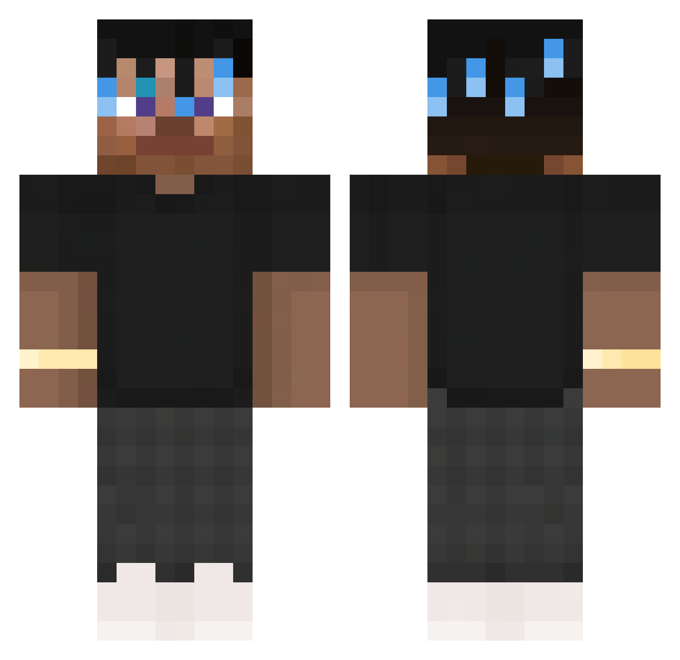 SalsaLiteMC Minecraft skin, front and back view