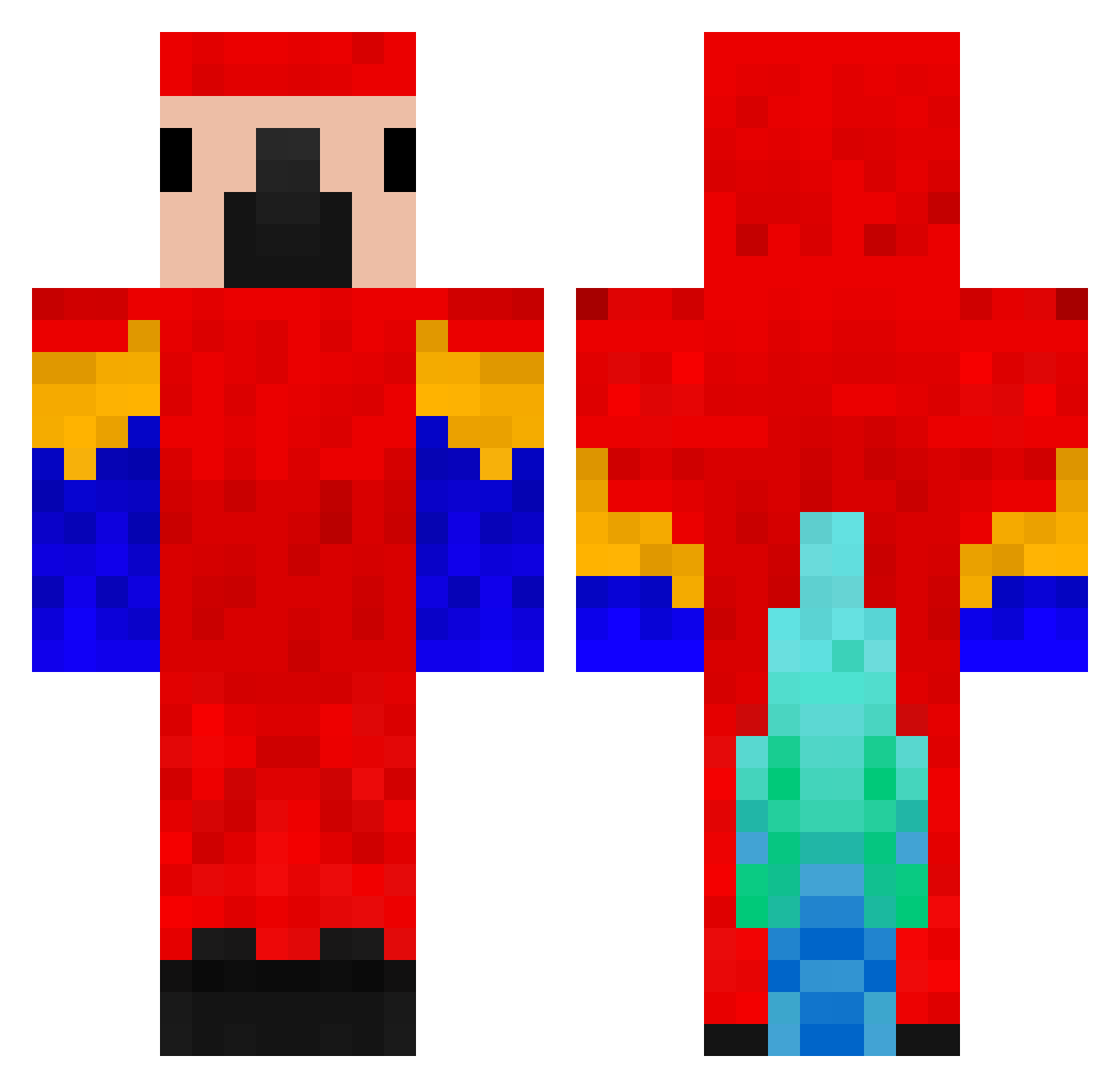 dongdong829 Minecraft skin, front and back view