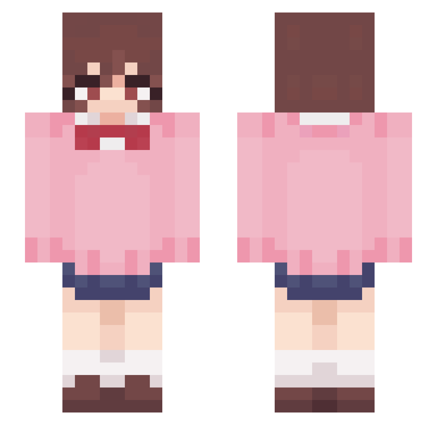 Savoinee Minecraft skin, front and back view