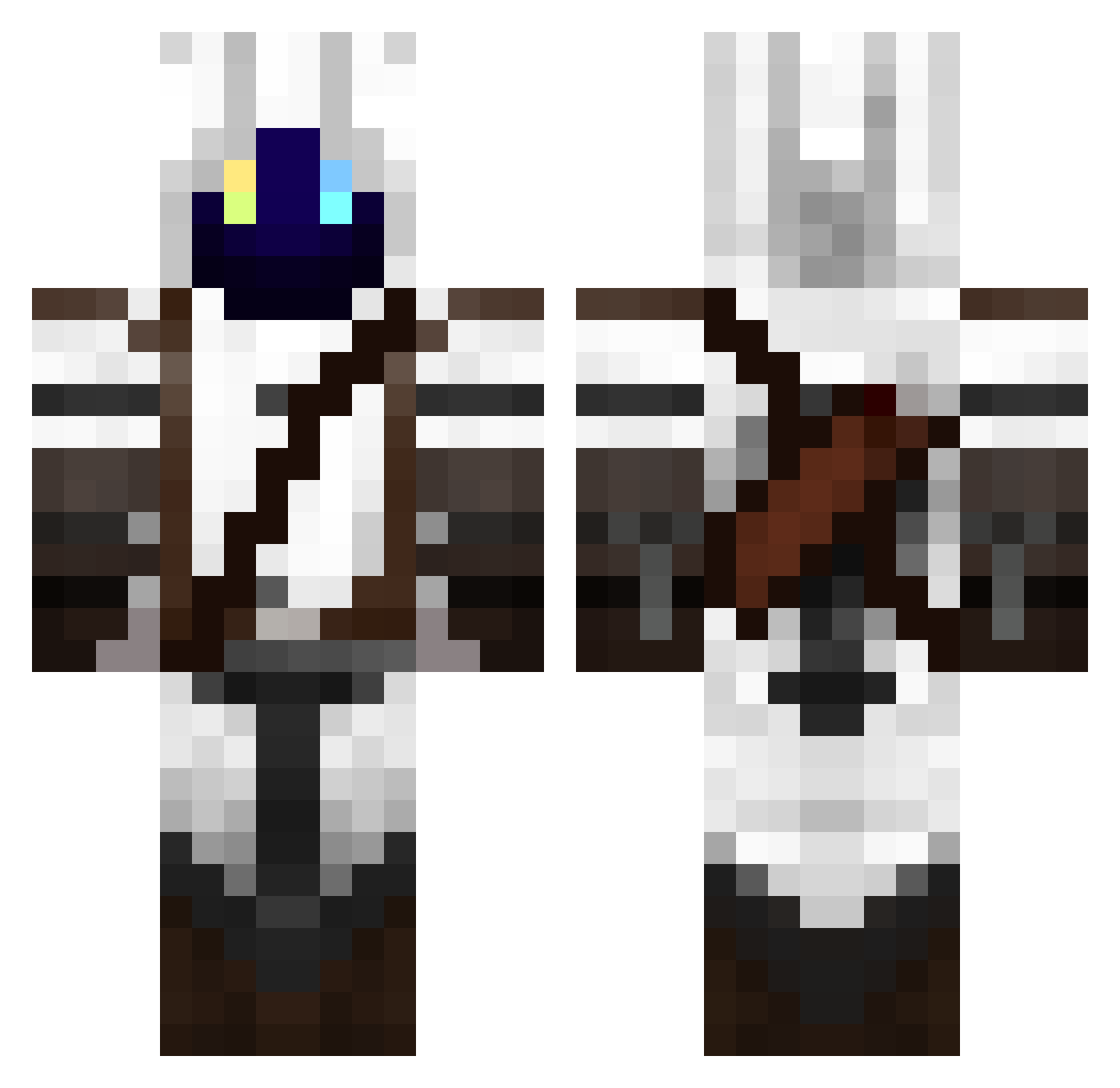 appar1tion Minecraft skin, front and back view
