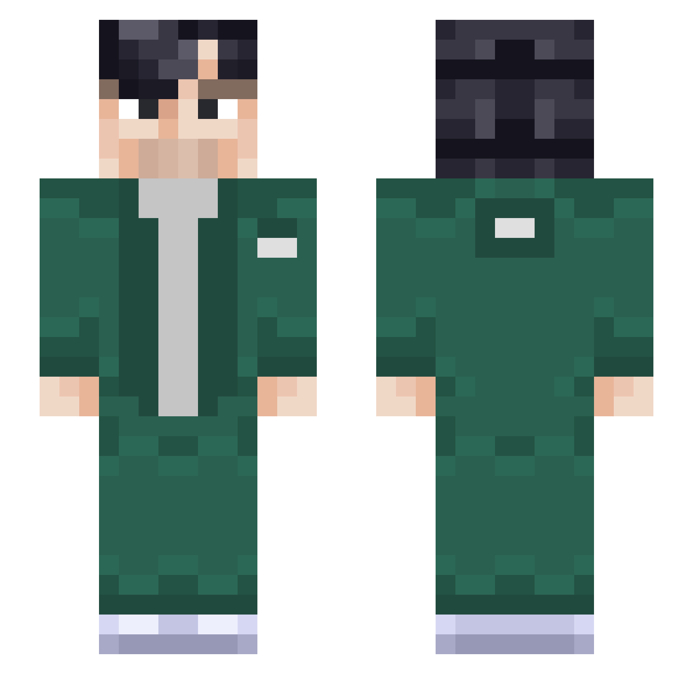 YukkiLaYuca Minecraft skin, front and back view