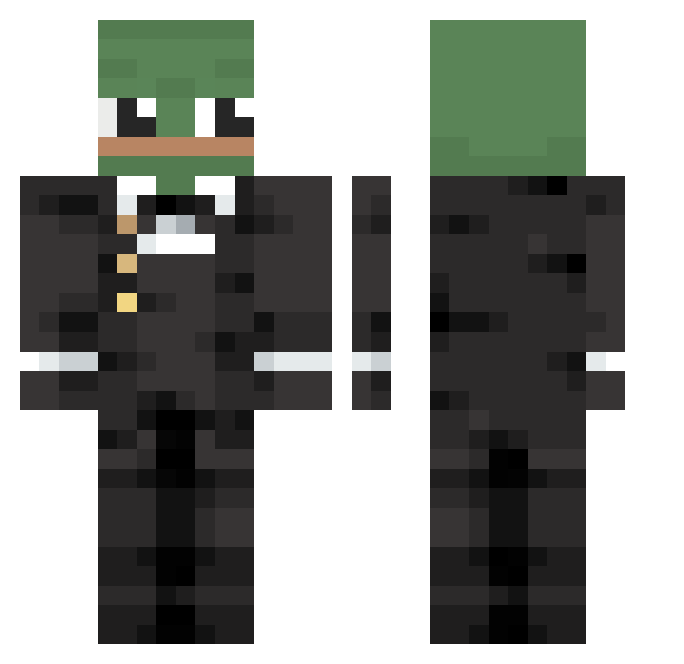Winxon Minecraft skin, front and back view