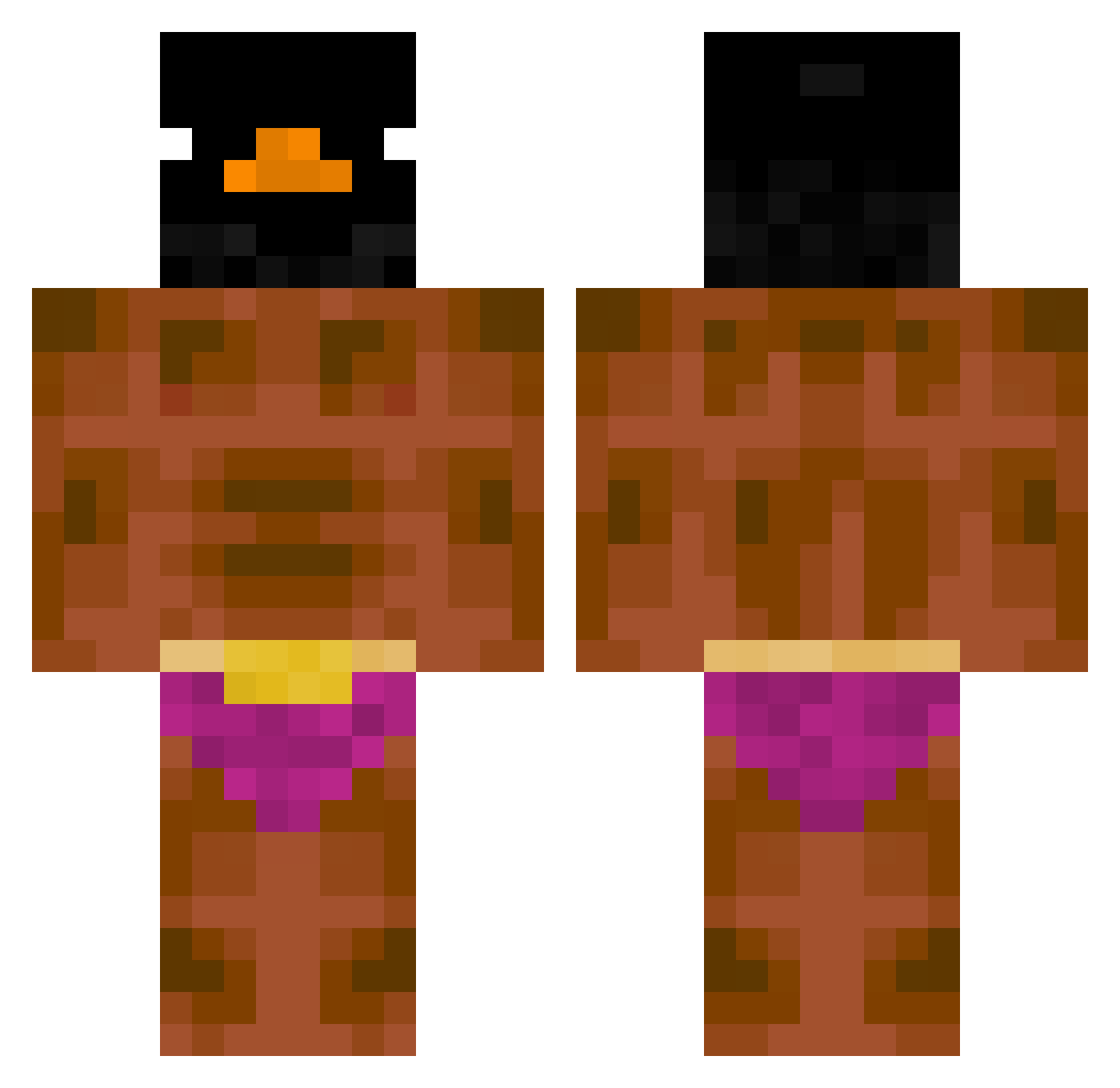 slovablueberry Minecraft skin, front and back view