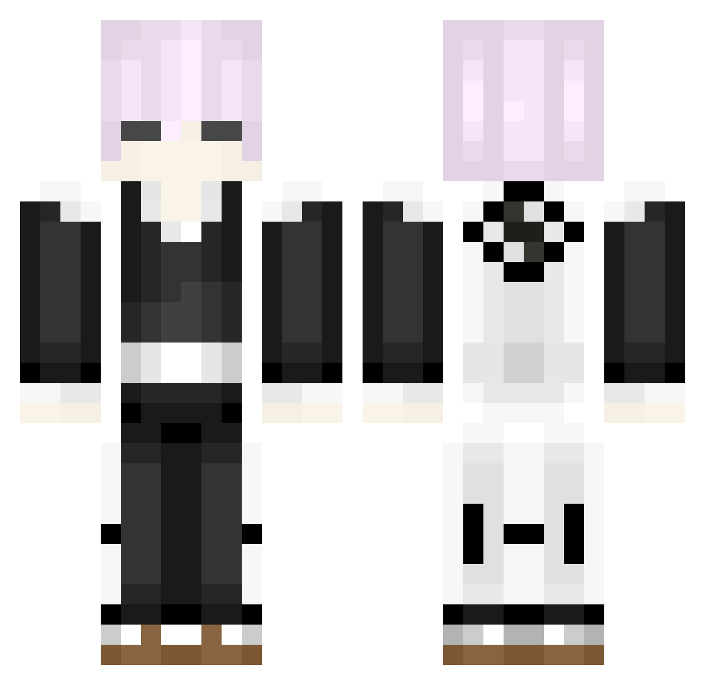 YAMATOFAKERDOPA Minecraft skin, front and back view