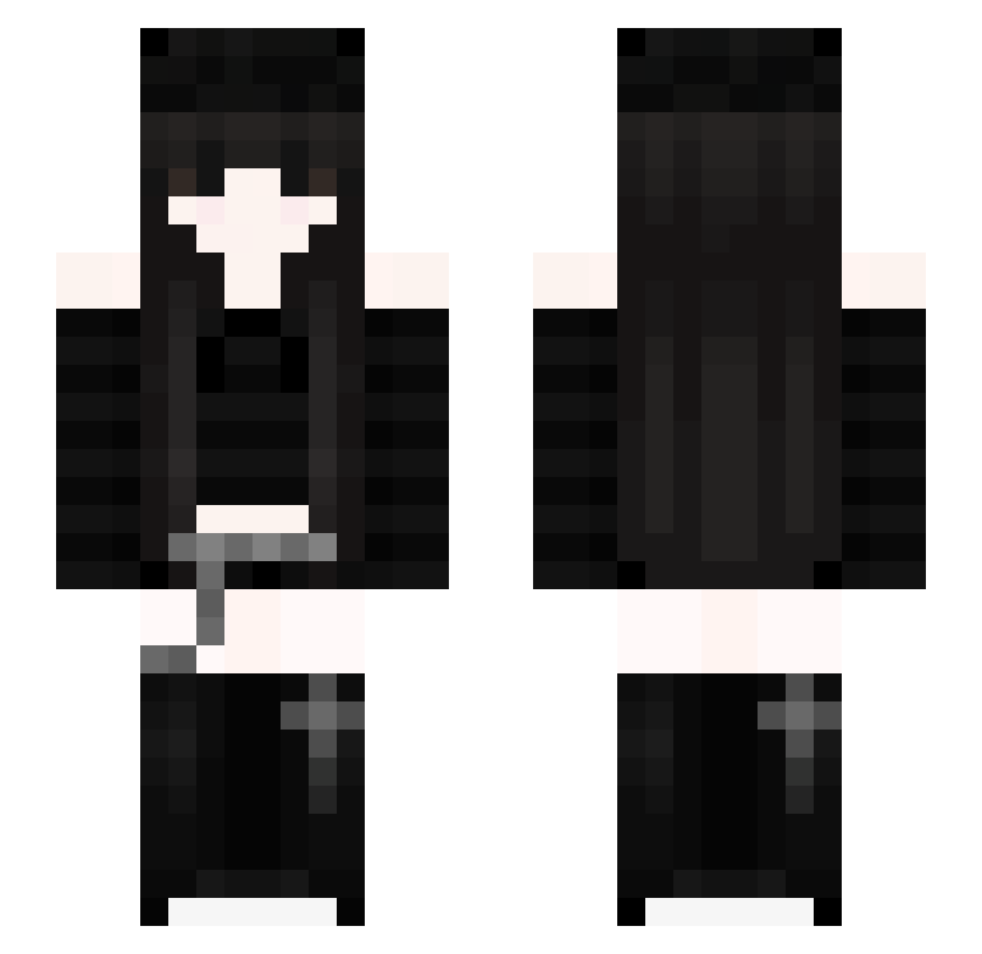 seralyaa Minecraft skin, front and back view
