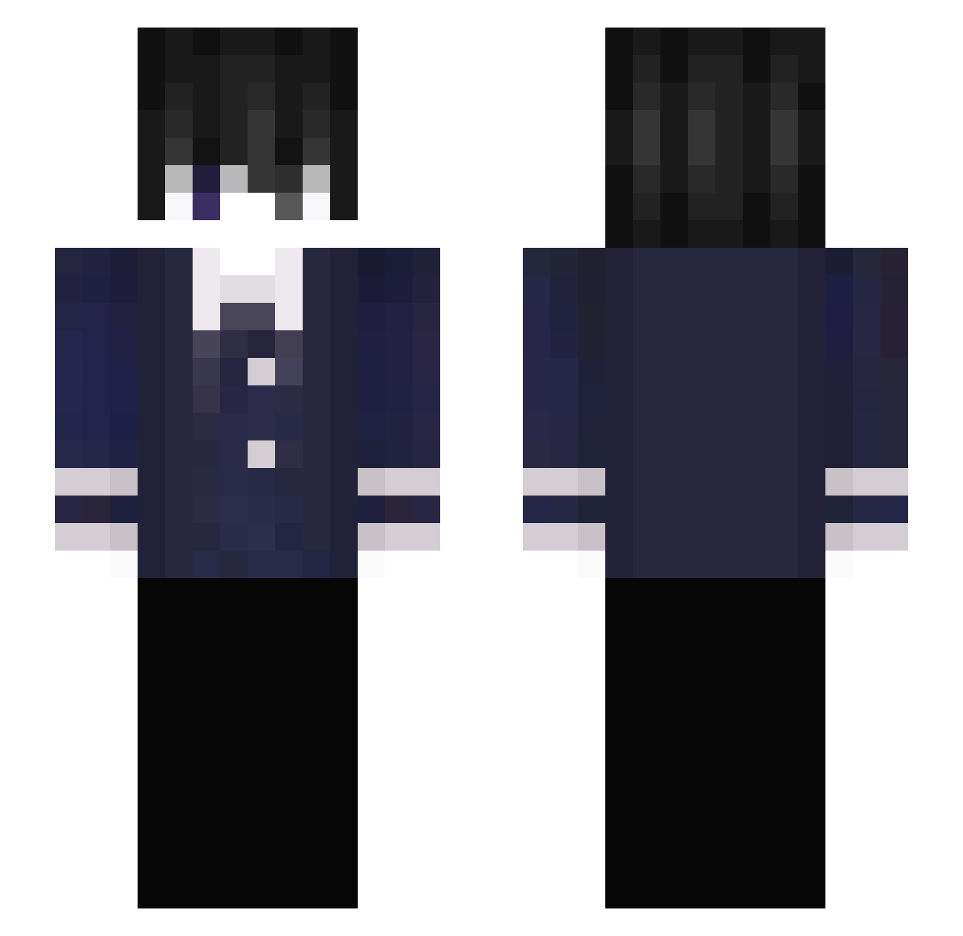 Thirmin Minecraft skin, front and back view