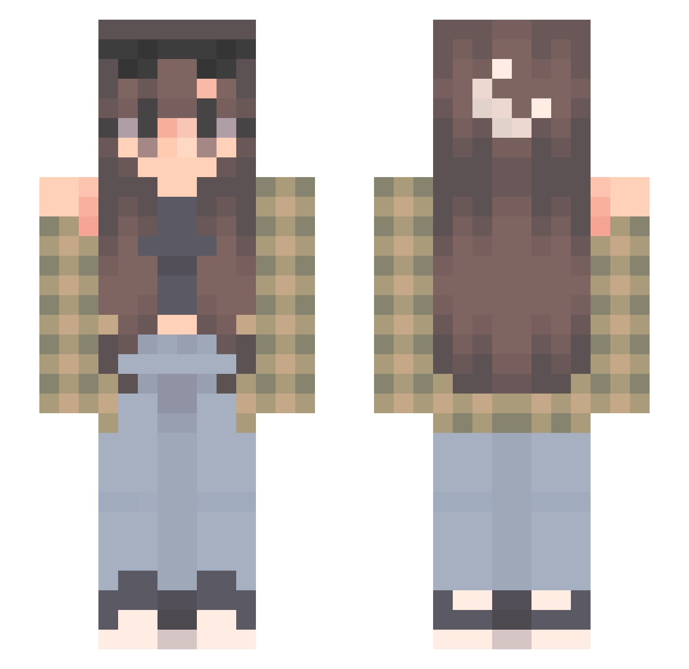 SammyWammy_Com Minecraft skin, front and back view