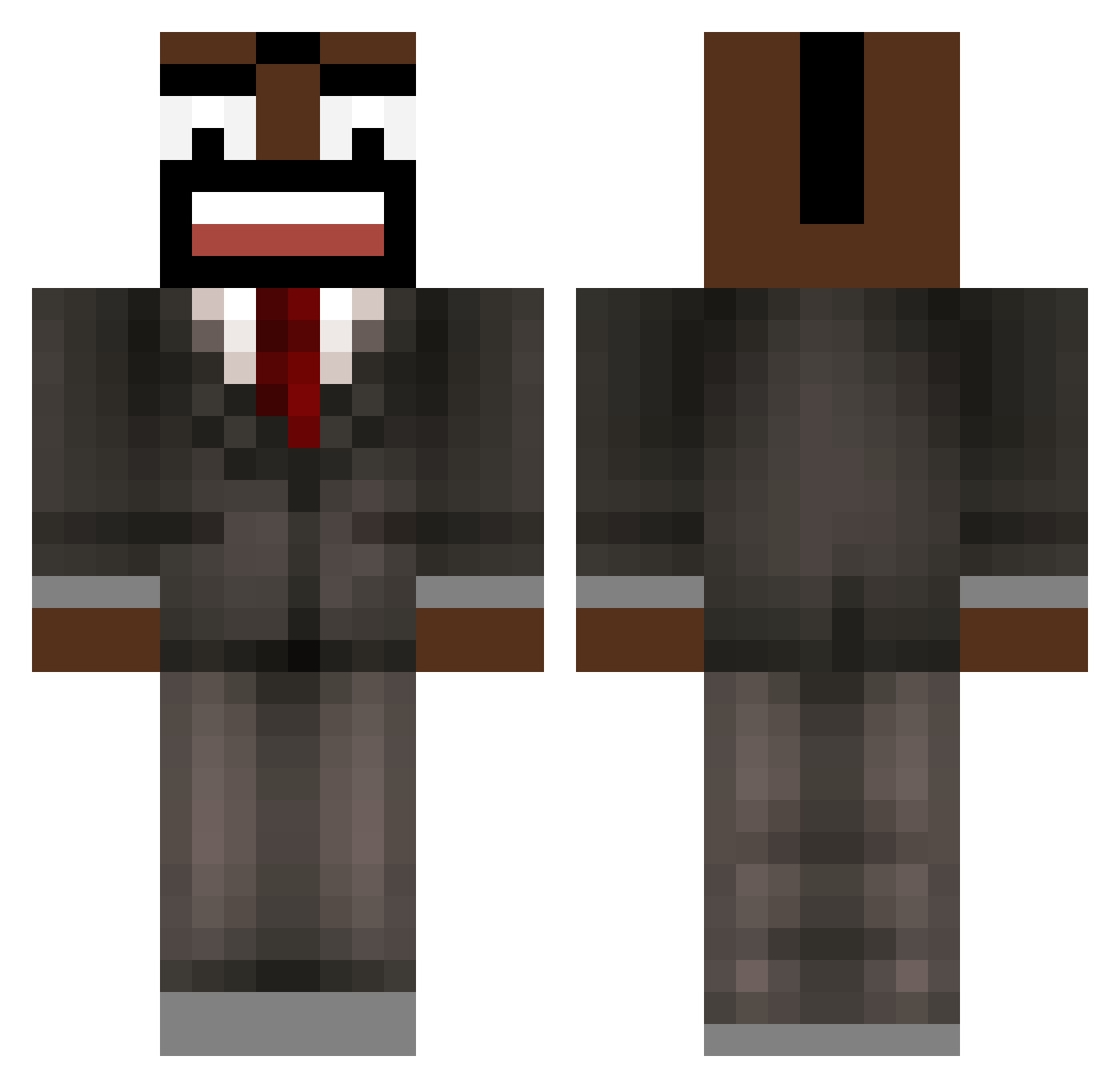 ZoyESPezial Minecraft skin, front and back view