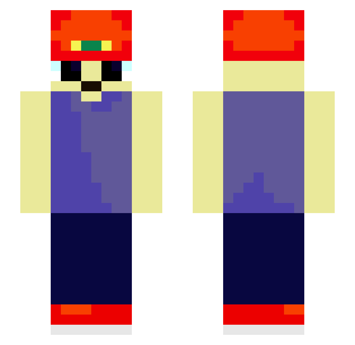 supercooldan Minecraft skin, front and back view