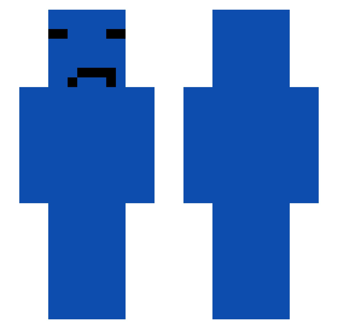 Ultisa Minecraft skin, front and back view