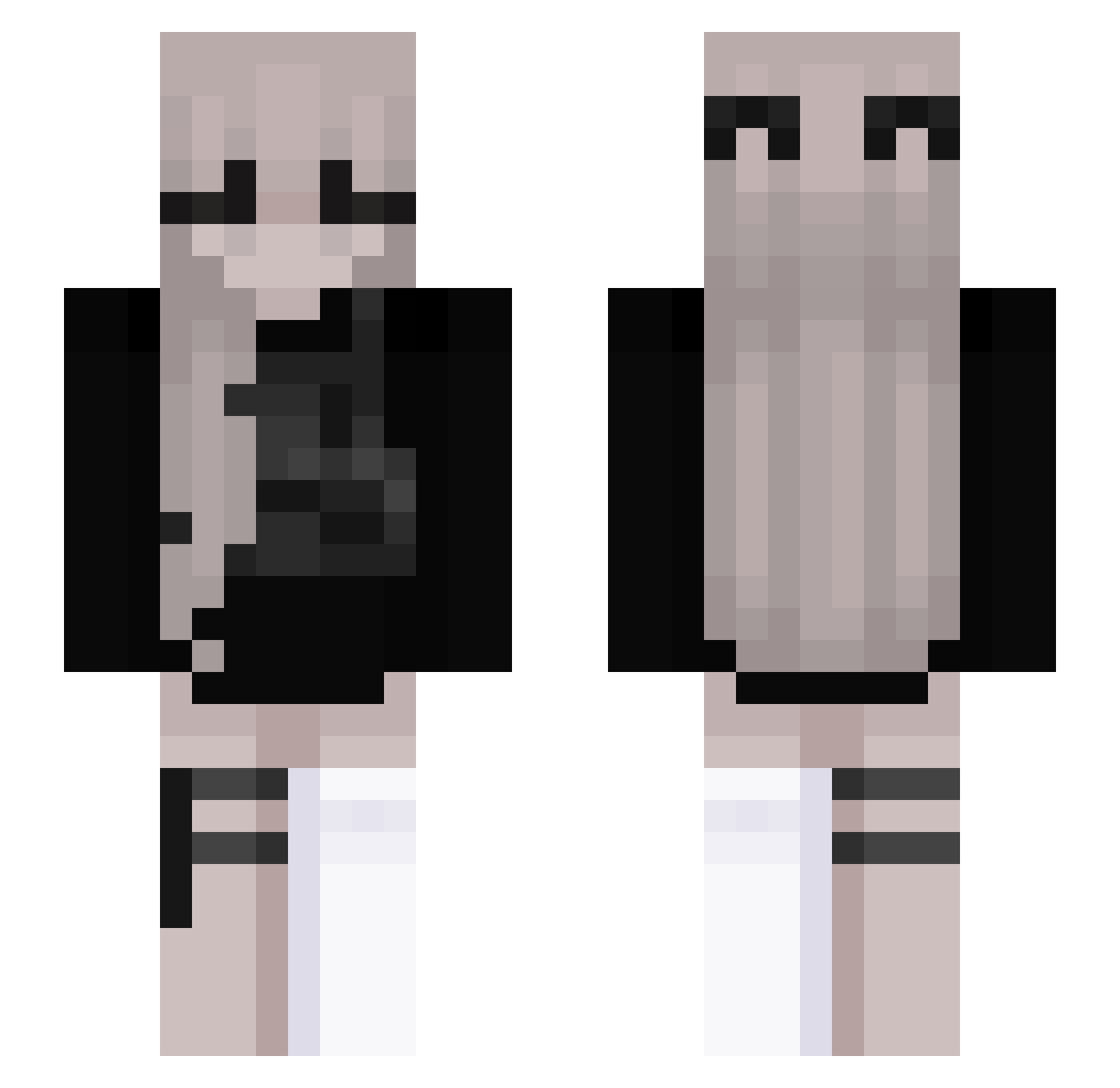 ufck Minecraft skin, front and back view