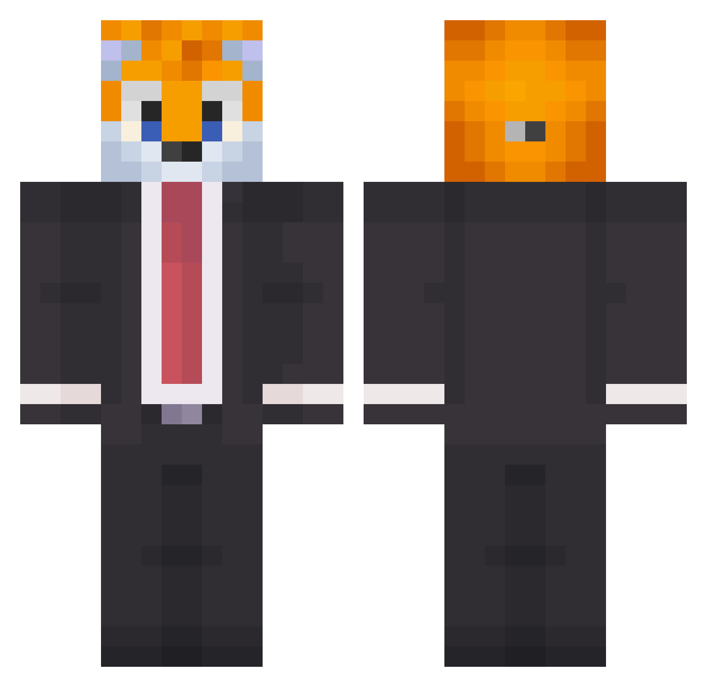 speshulchild Minecraft skin, front and back view