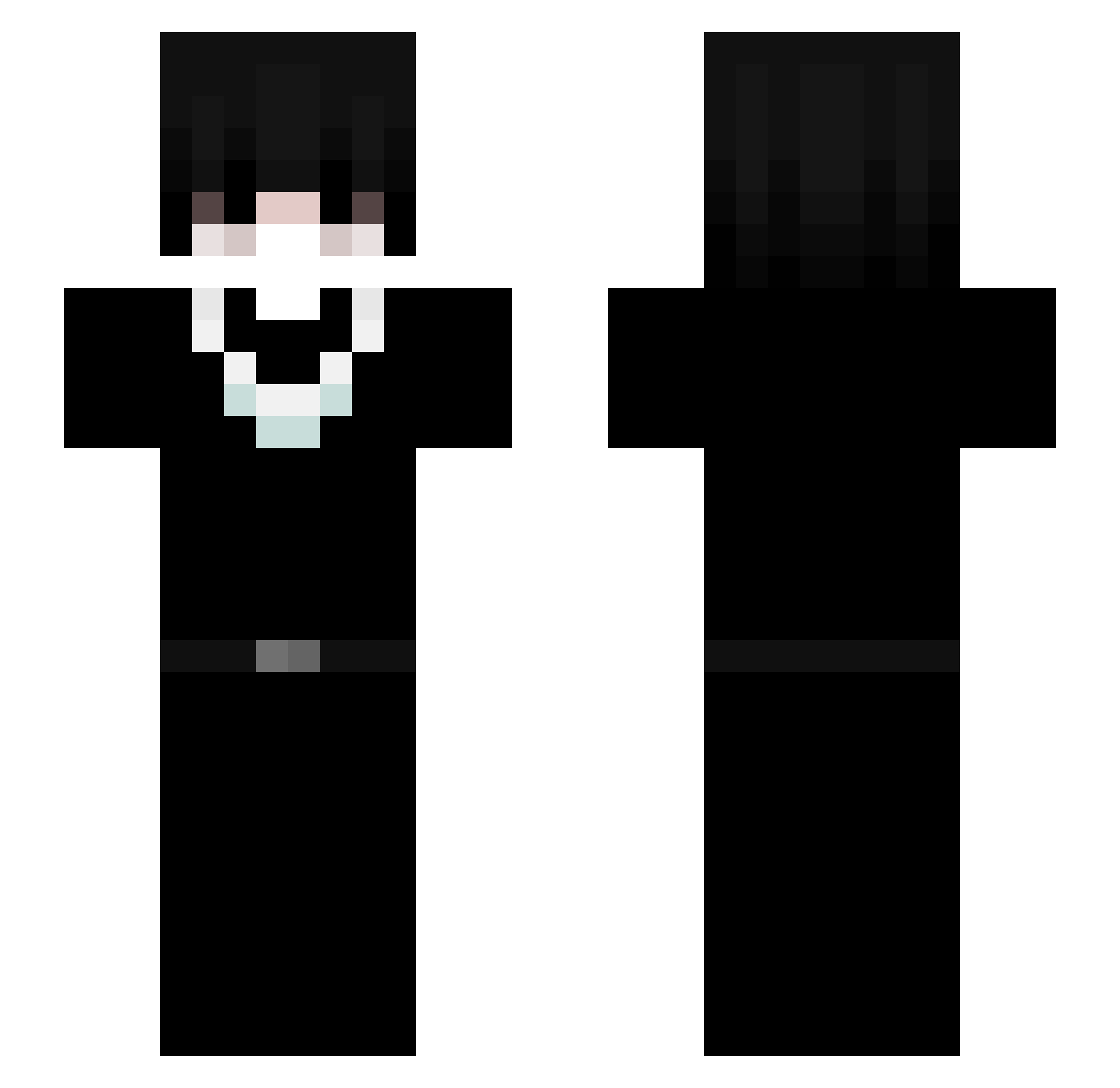 0VD6 Minecraft skin, front and back view